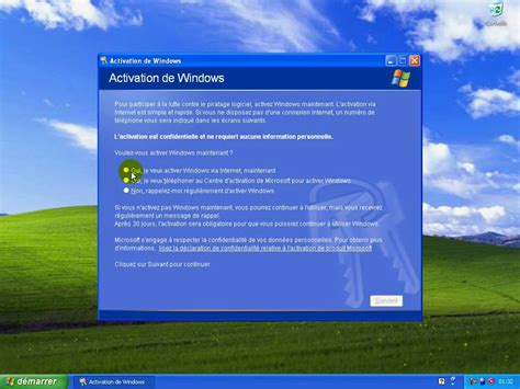 Activer windows xp sans